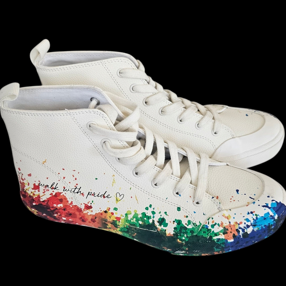 Dolce Vita X Trevor Project High Top Sneakers Size WN 8/ MN 6 Walk with Pride